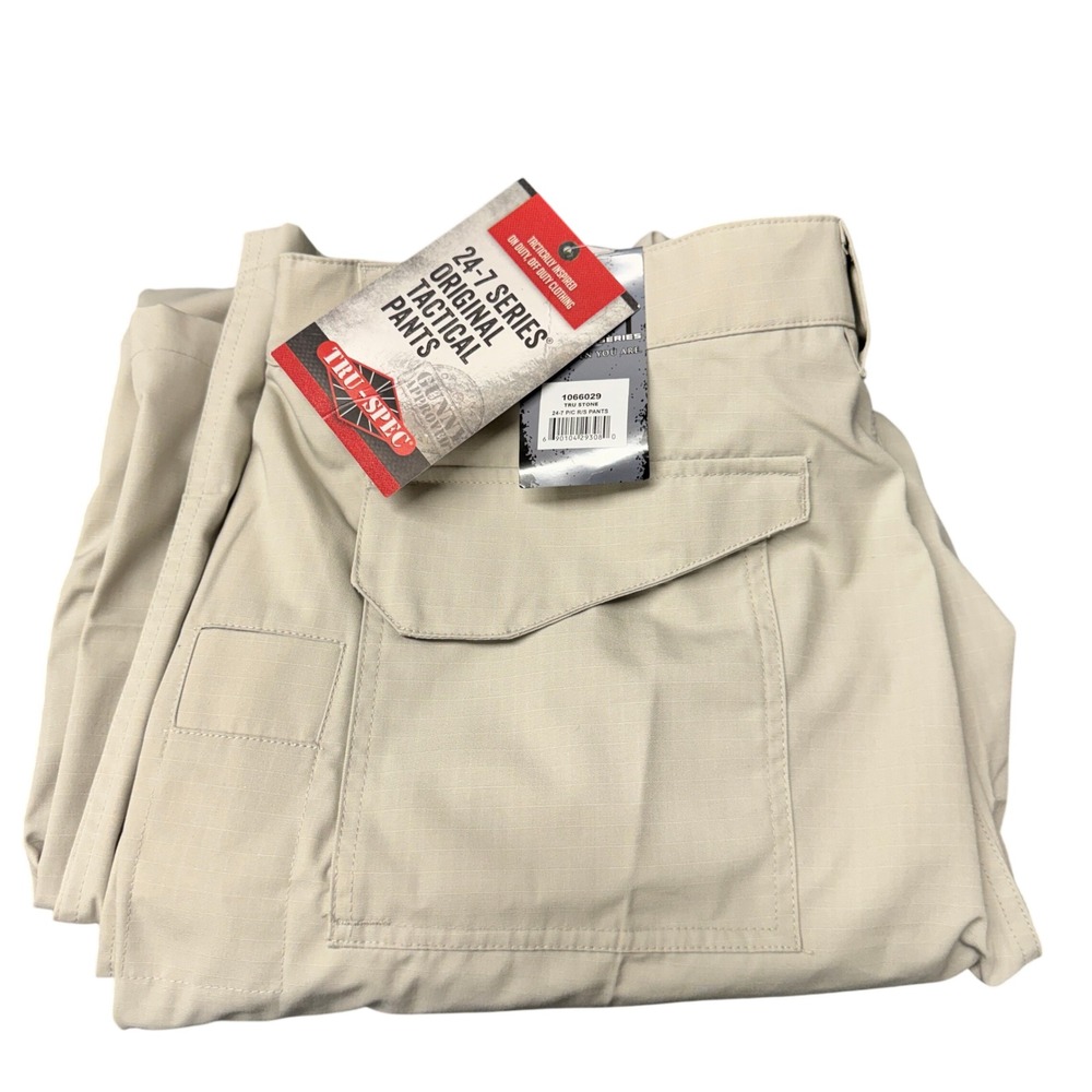 TRU-SPEC Tactical Pants Mens 42x34 Utility 24-7 Series Original Stone Cargo NEW‎